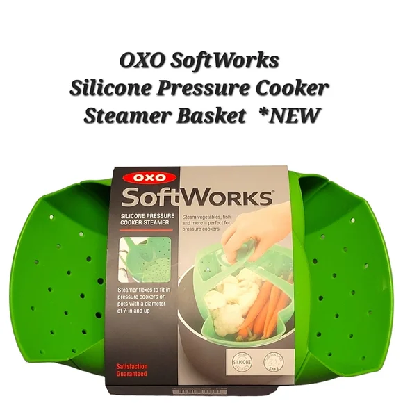 OXO SoftWorks Silicone Steamer Pressure Cooker Basket Heat Safe Silicone NWT - Picture 2 of 13